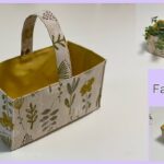 おしゃれ布バスケット作り方,How To Make Stylish Fabric Basket, Fun Item, Easy Sewing Tutorials, Diy