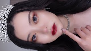 【中華メイク】私の渾身の中国メイク🇨🇳💄 화려한메이크업✨【ブルベ冬】