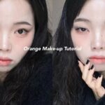 ブルベ冬やけどオレンジメイクがしたい🍊韓国コスメで艶々良い女風メイク✨