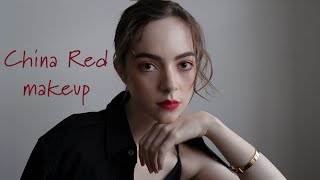 【英会話とメイクを同時に】China Red makeup-チャイボーグ #中華風メイク- Chinese like beautiful makeup tutorial