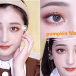 秋のかぼちゃメイク🎃オレンジとピンクが可愛い｜Pumpkin Makeup♡