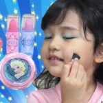 アナ雪メイクセットでおしゃれしてみました♫ 子供 お化粧 Frozen Makeup set himawari-CH