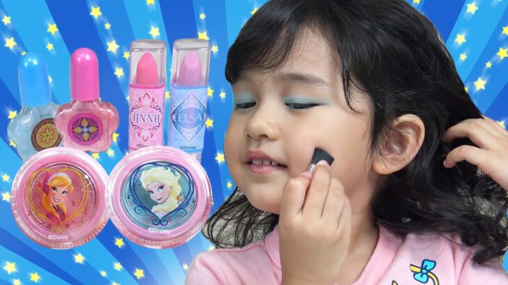 アナ雪メイクセットでおしゃれしてみました♫ 子供 お化粧 Frozen Makeup set himawari-CH