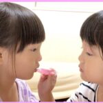 ななはるちゃんとメイク♪可愛いお化粧をしてどこいくのー！？5歳同士でメイクごっこ遊び♪【ななたんキッズ】