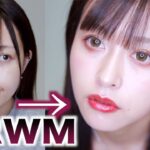 【黒髪】赤のメンヘラ風メイクでボルドー可愛い。好き。ハマっている【GRWM】【雑談メイク】