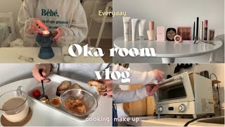 VLOG | いつものメイク | GRLでかわいいスウェットを見つけた | 生活で意識していること🥯🕯🩰