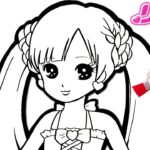 【リカちゃんをお絵かき❤︎】メイクぬりえもできる着せ替えキッズアートを完成させよう💄