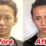 【大変身】 韓国風メイク 男☆メンズメイク☆ Asia Men Makeup☆