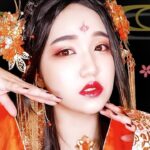 【詐欺メイク】中国メイク宮廷王妃風/Chinese Makeup【赤メイク】