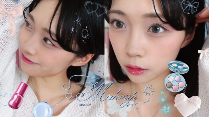 【盛り耐性なし・奥目】クールカラーのナチュラルメイク🌸🫧
