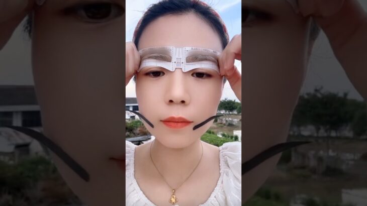 Chinese eyebrow#asianmakeup #makeuptutorial #youtubeshorts