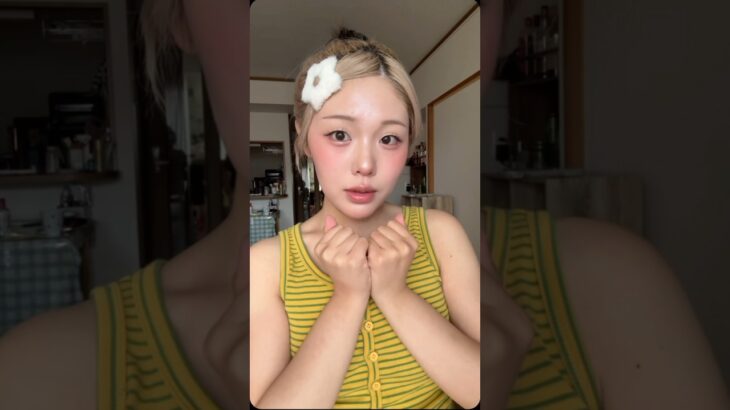 最強可愛い裸眼一重メイクできちゃいました！！明日解説だすよ🌻 #おすすめ #メイク #垢抜け #一重 #一重メイク #裸眼メイク #ナチュラルメイク